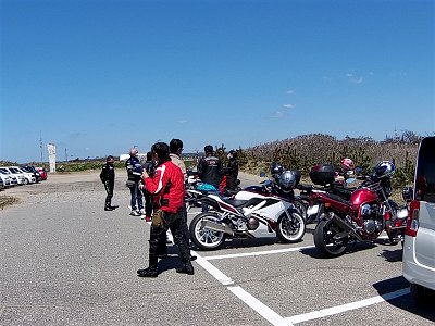 千里浜レストラン駐車場